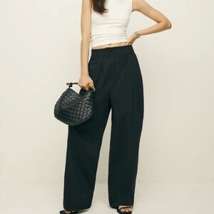 Reformation Black Wide Leg Pants